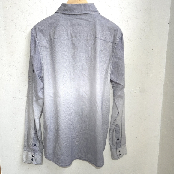 Xray | Men's Grey Spotted gradient Button Down Shirt - Picture 8 of 10